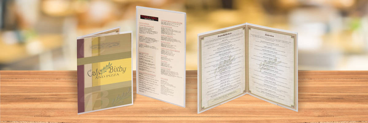 All Clear Heat-Sealed Menu Covers Banner