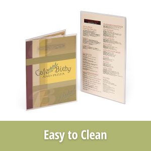 Clear Heat-Sealed Menu Covers