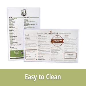 Extra Rigid Menu Covers with Frosted Border